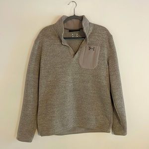 Under Armor Pullover with Pocket Tan/Long Sleeve